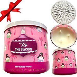 NWT Bath & Body Works 3-Wick Scented Candle – Tis The Season 🎄🍎